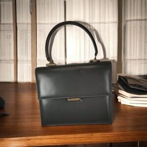 Viki Original Handbag Purse 50's Style Gray Red Interior Professional Gold VTG